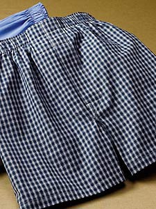 Bros Navy Watchplaid Boxer Shorts