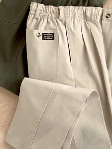 Elastic-Waist Twill Pants