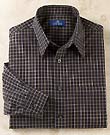 Enro No-Iron Black Box Plaid Shirt