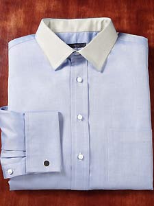 Burberry Blue Twill Dress Shirt