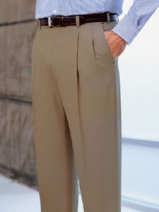 Self-sizer Pleated Wool Slacks