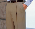 Self-sizer Pleated Wool Slacks