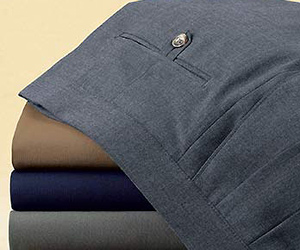 Sansabelt Pleated Wool-blend Slacks