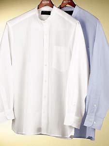 Options Banded-collar Sport Shirt